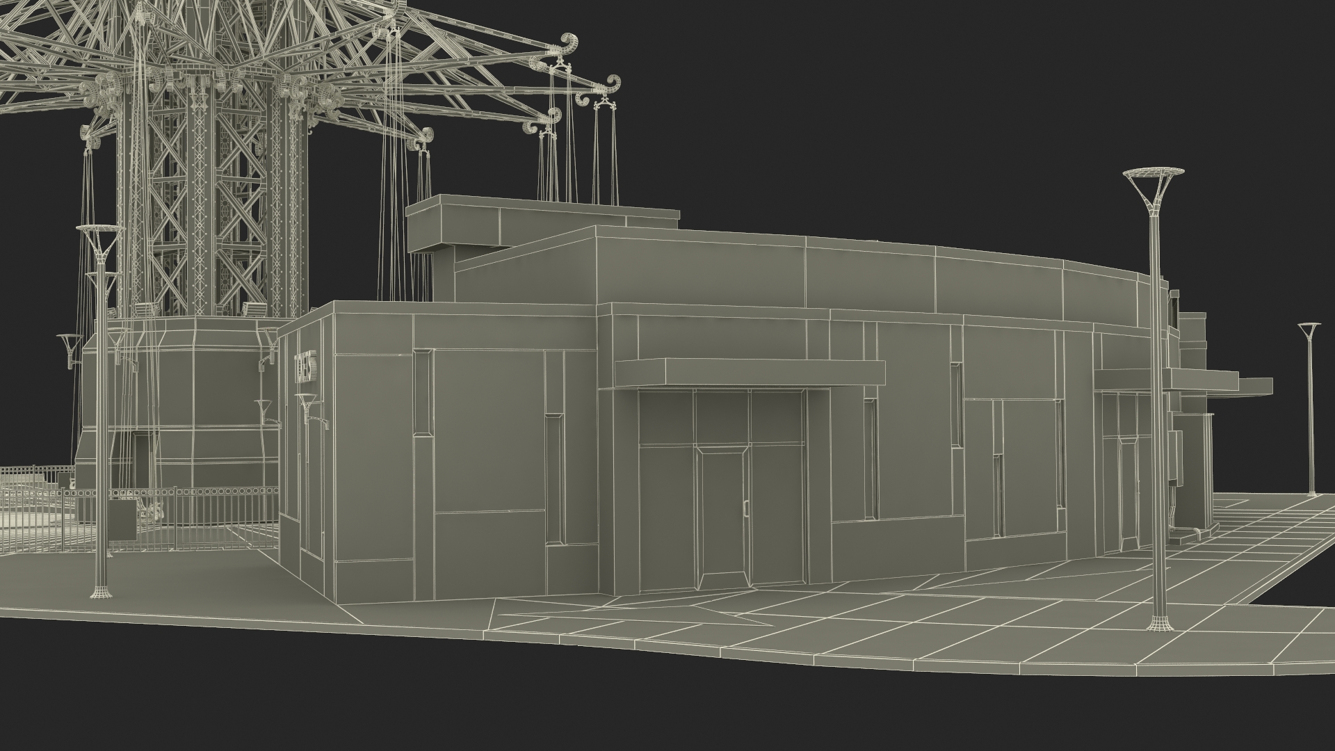3D model Orlando StarFlyer Attraction Rigged