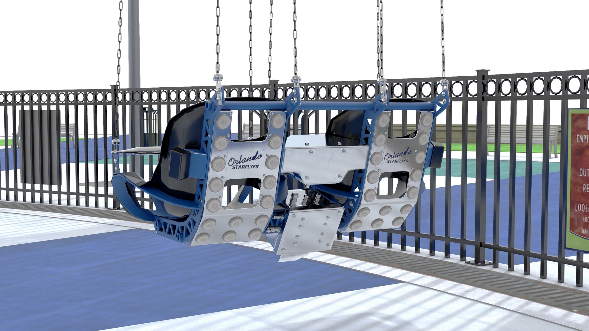 3D model Orlando StarFlyer Attraction Rigged