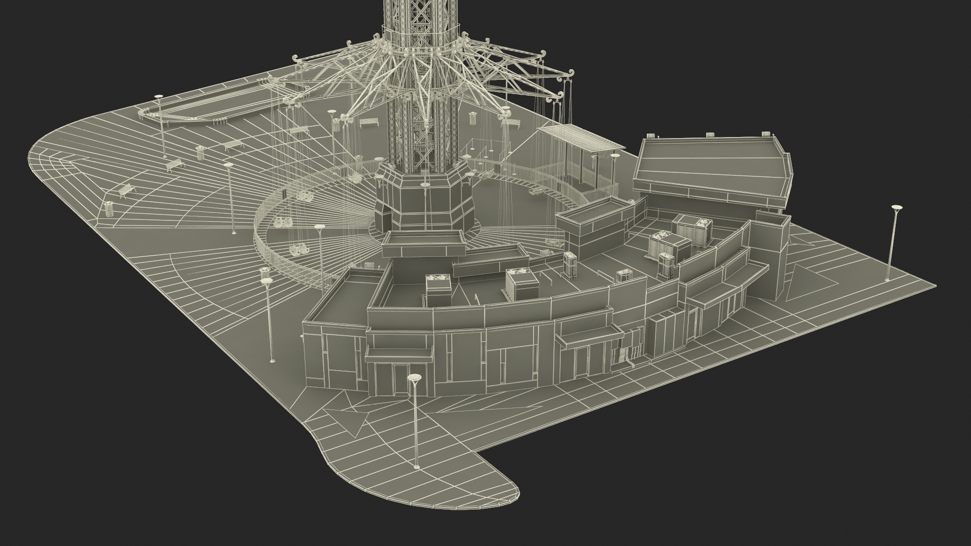 3D model Orlando StarFlyer Attraction Rigged