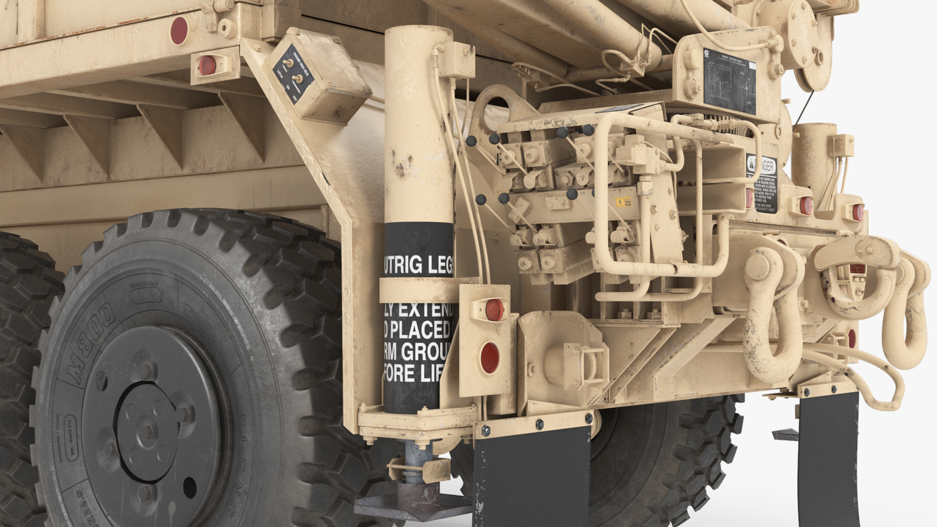 Military Cargo Truck with Air Defense Modules Desert, view 12