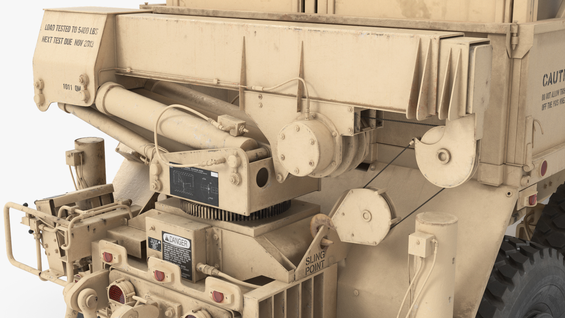 Military Cargo Truck with Air Defense Modules Desert, view 11