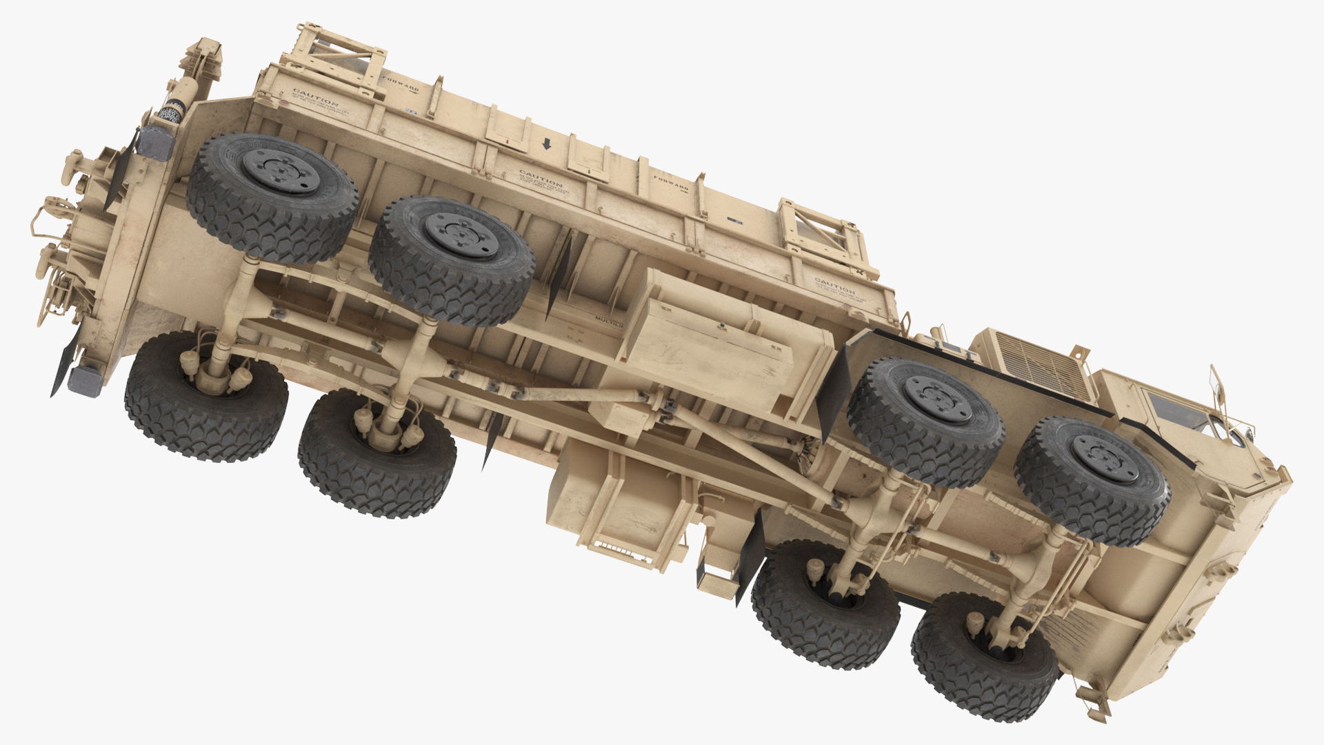 Military Cargo Truck with Air Defense Modules Desert, view 9