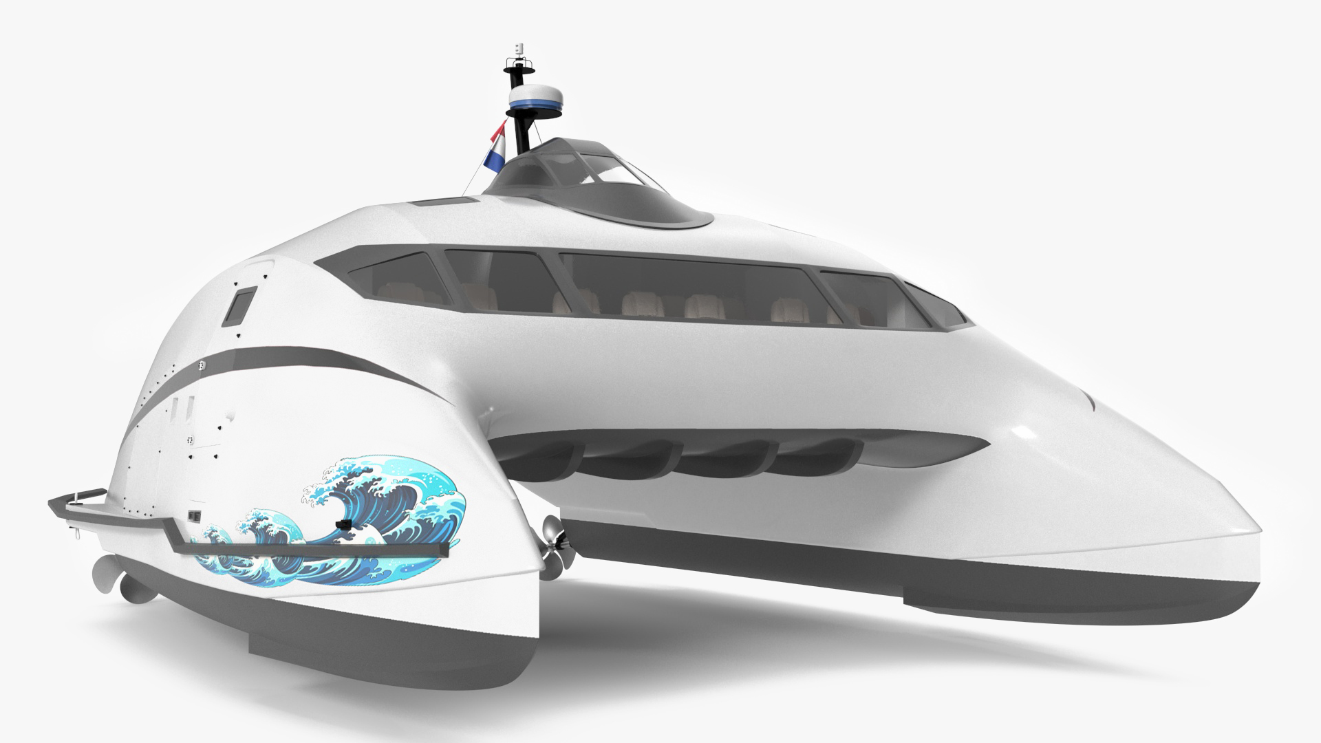 3D High Speed Catamaran Ferry