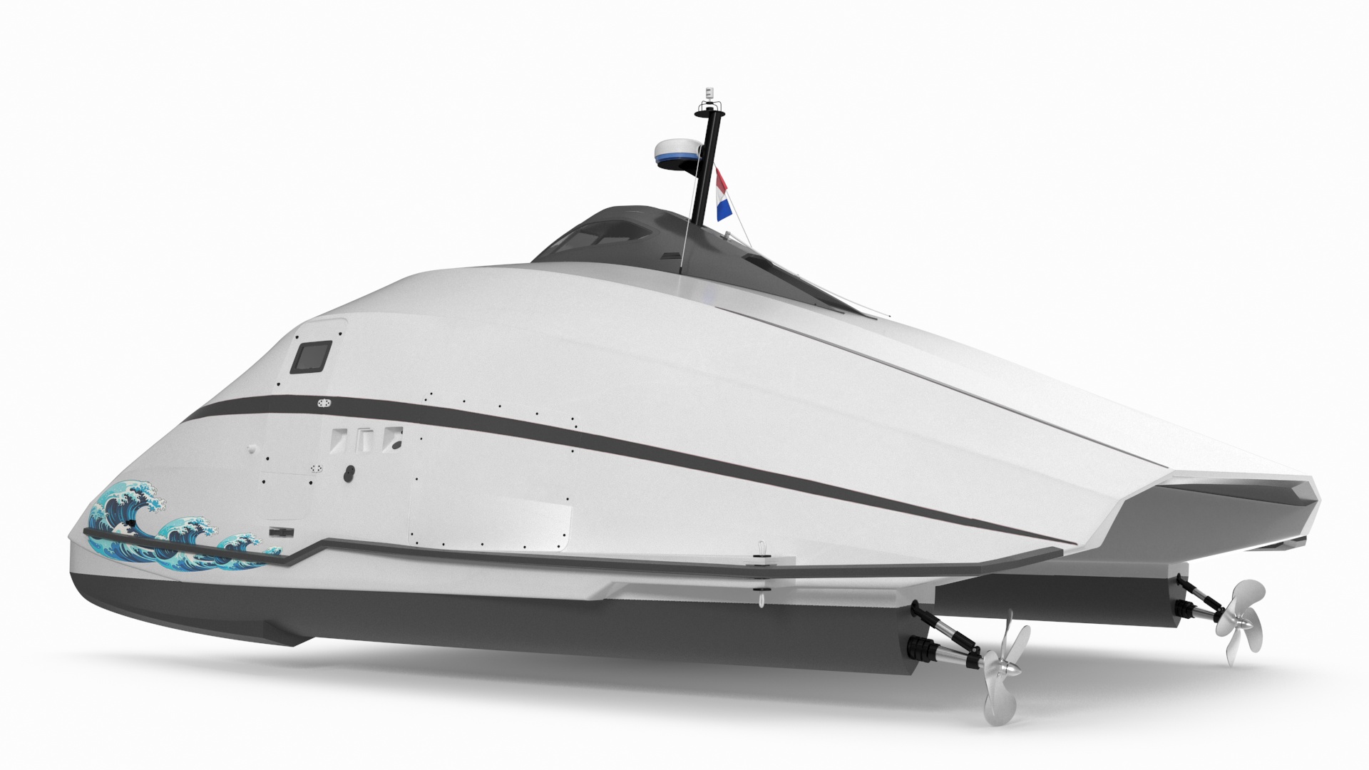 3D High Speed Catamaran Ferry