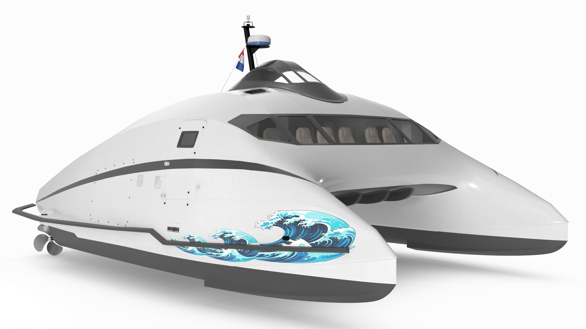 3D High Speed Catamaran Ferry