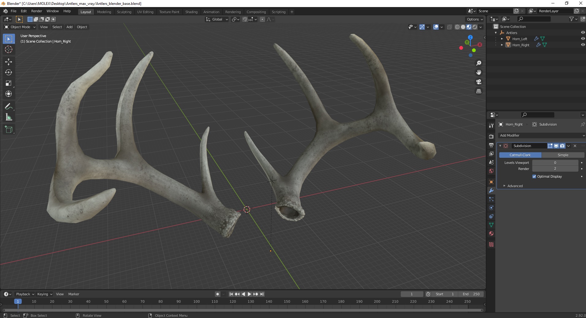 Antlers 3D model