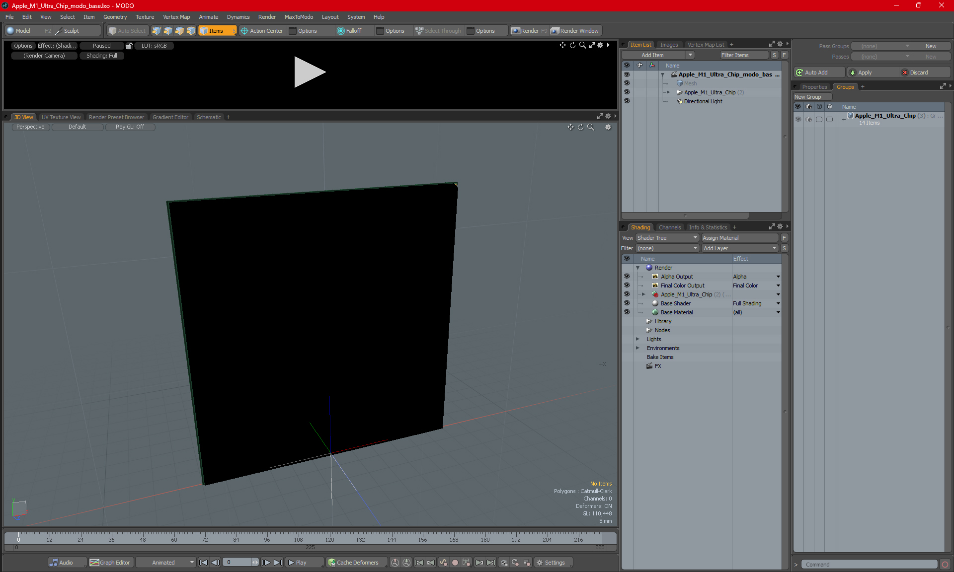 Apple M1 Ultra Chip 3D model