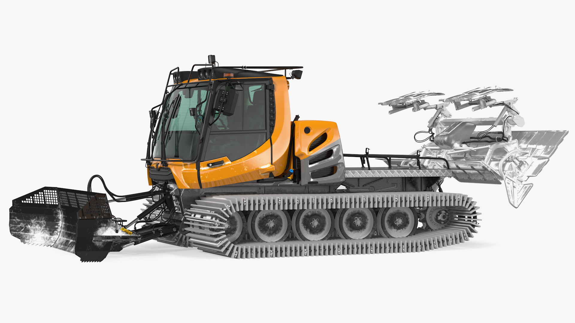 3D Snowy Groomer Generic Rigged model