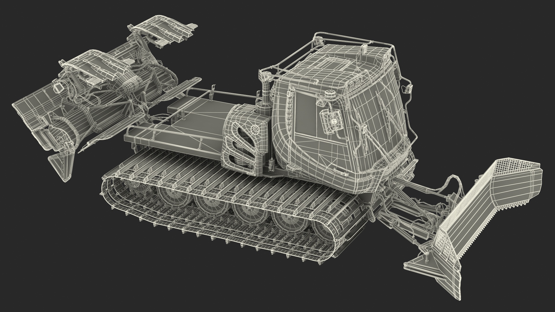 3D Snowy Groomer Generic Rigged model