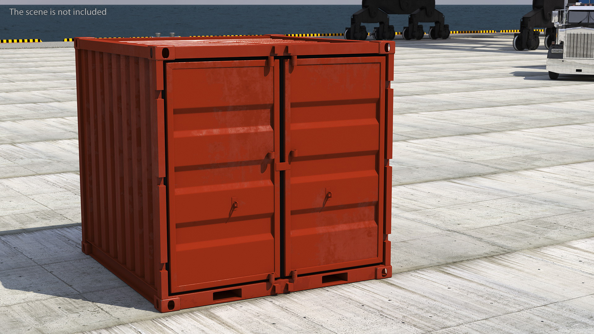 8ft Shipping Container 3D
