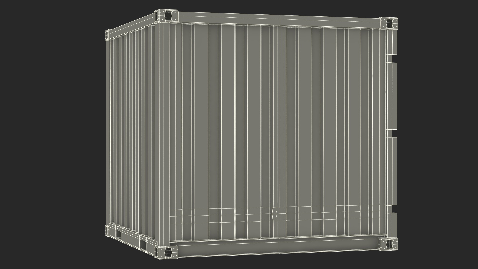 8ft Shipping Container 3D