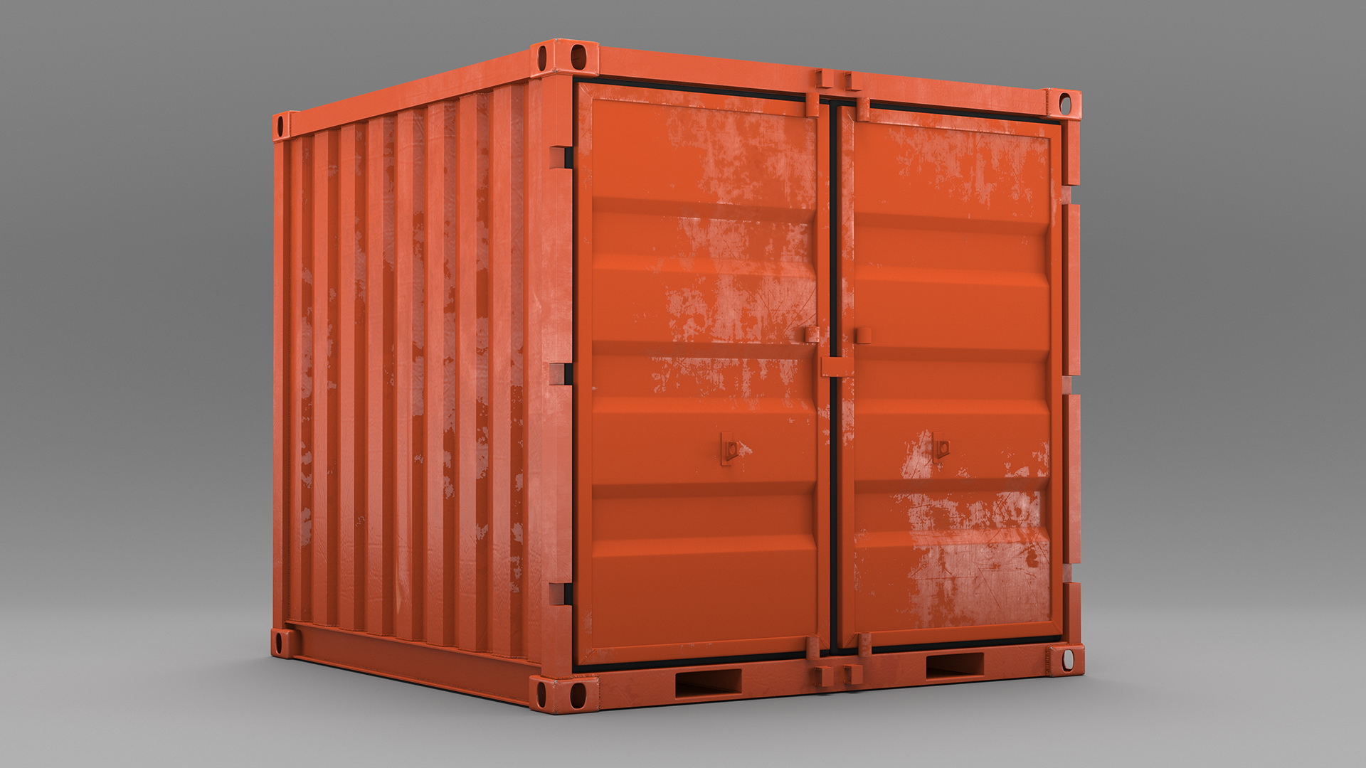 8ft Shipping Container 3D