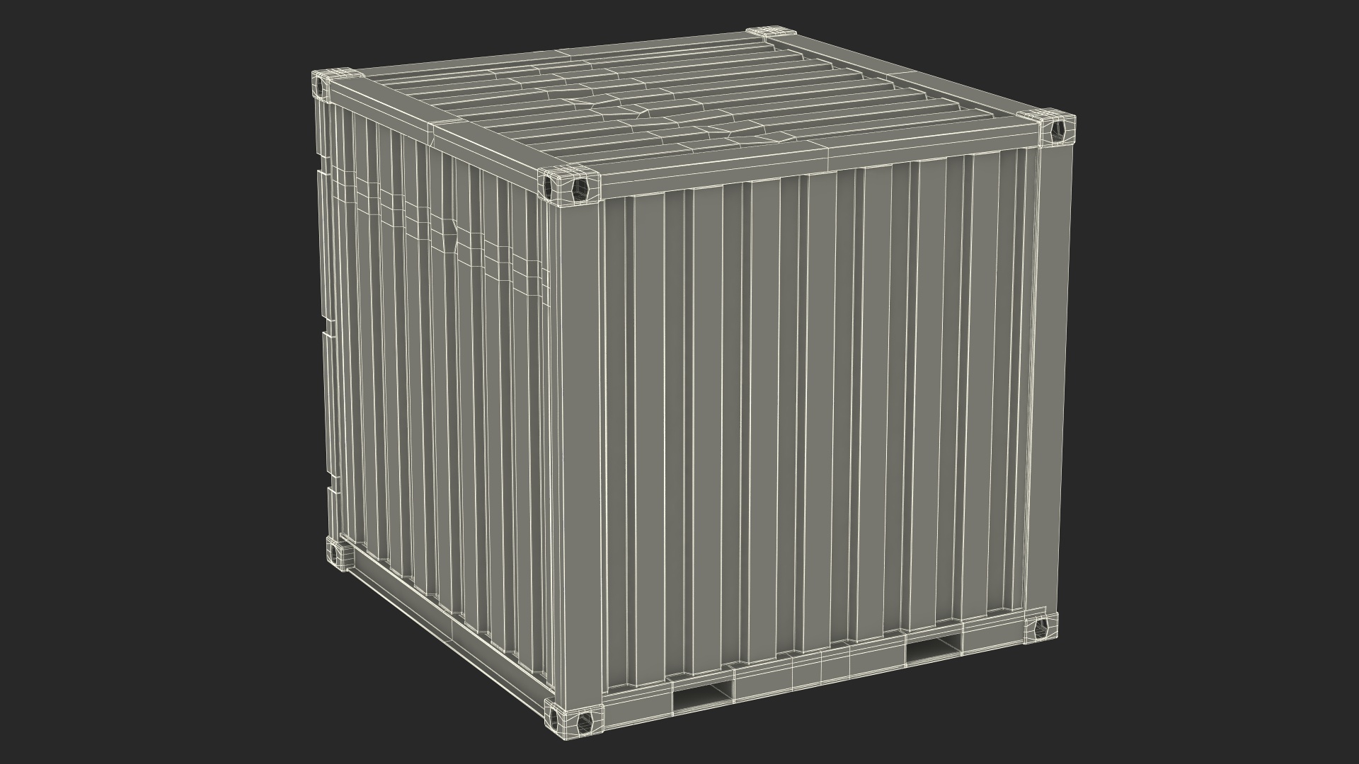 8ft Shipping Container 3D