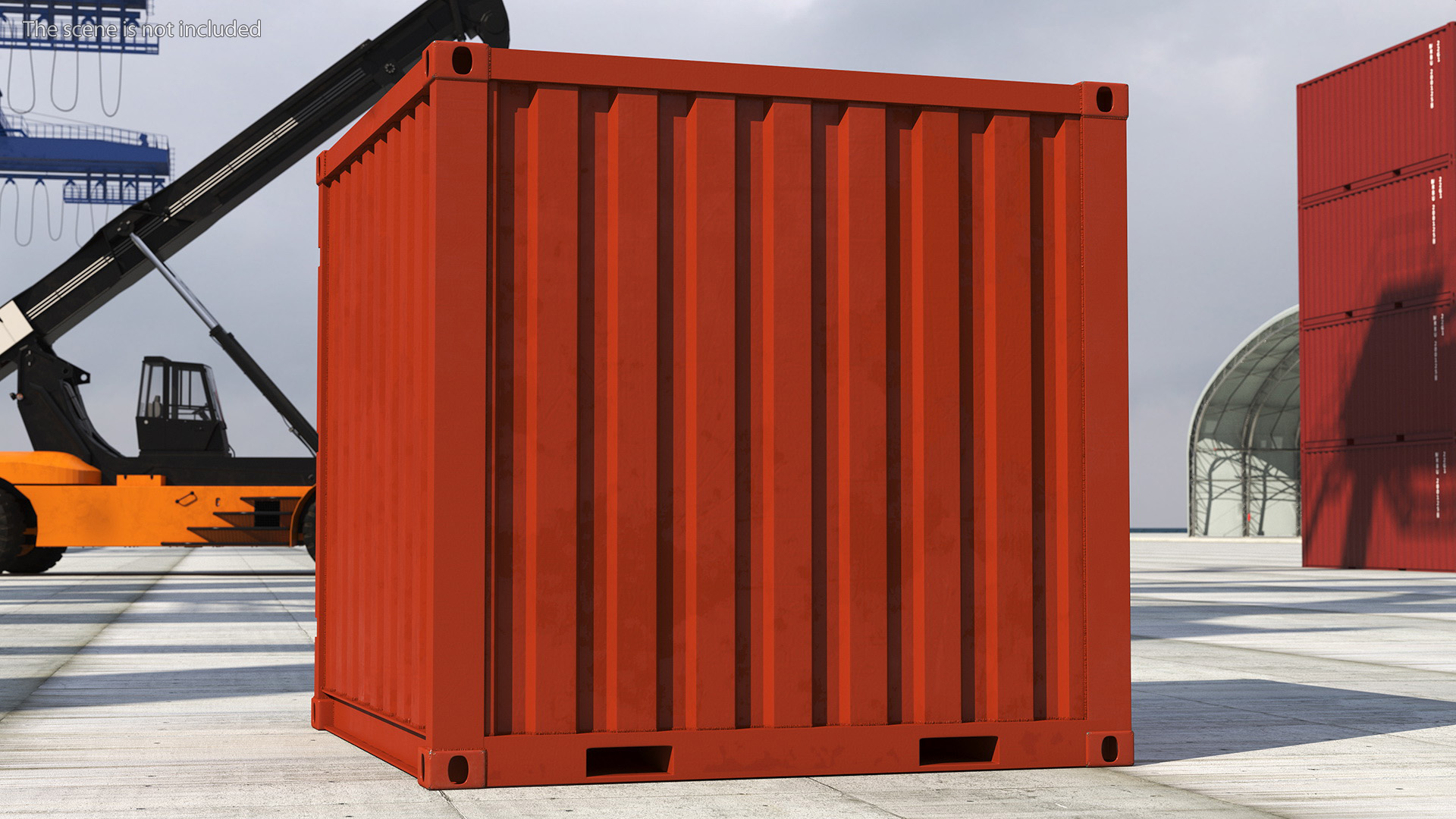 8ft Shipping Container 3D