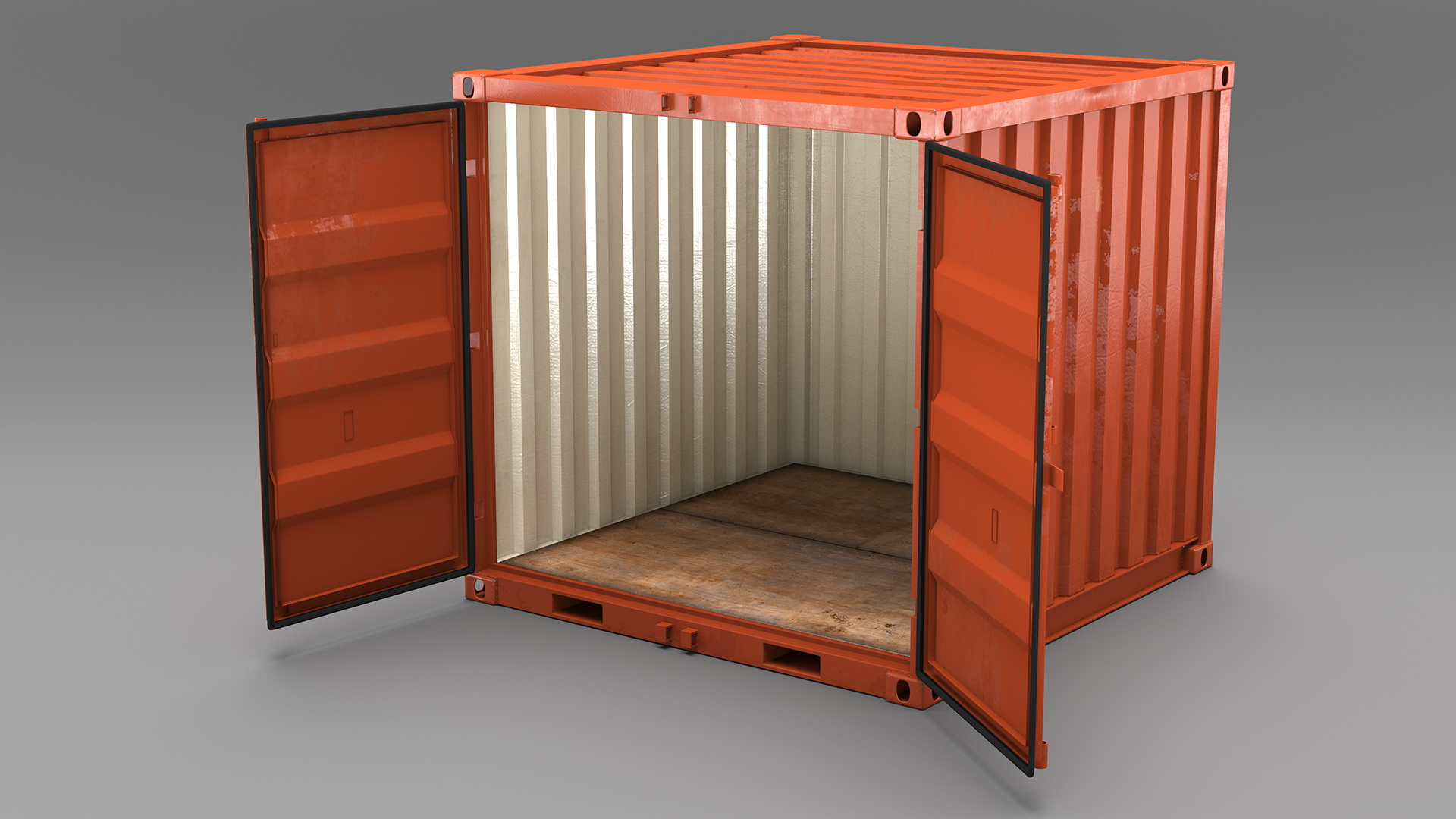 8ft Shipping Container 3D