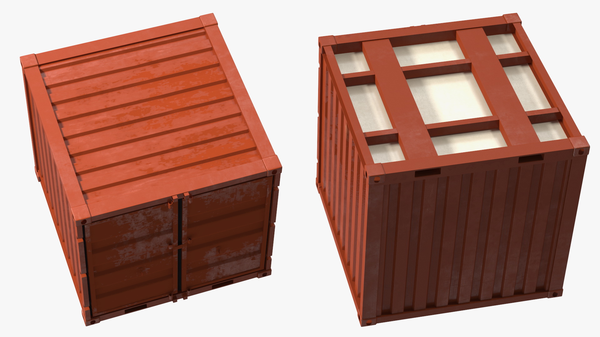 8ft Shipping Container 3D