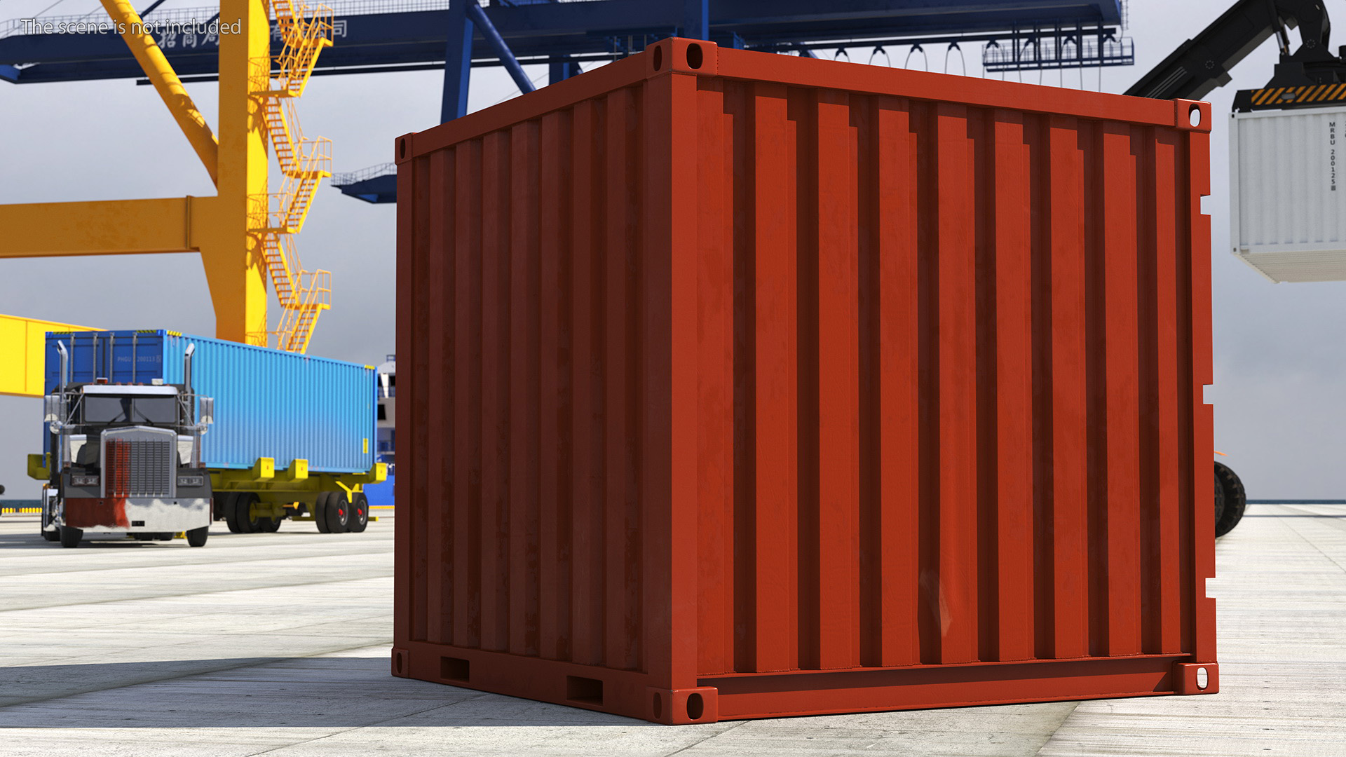 8ft Shipping Container 3D