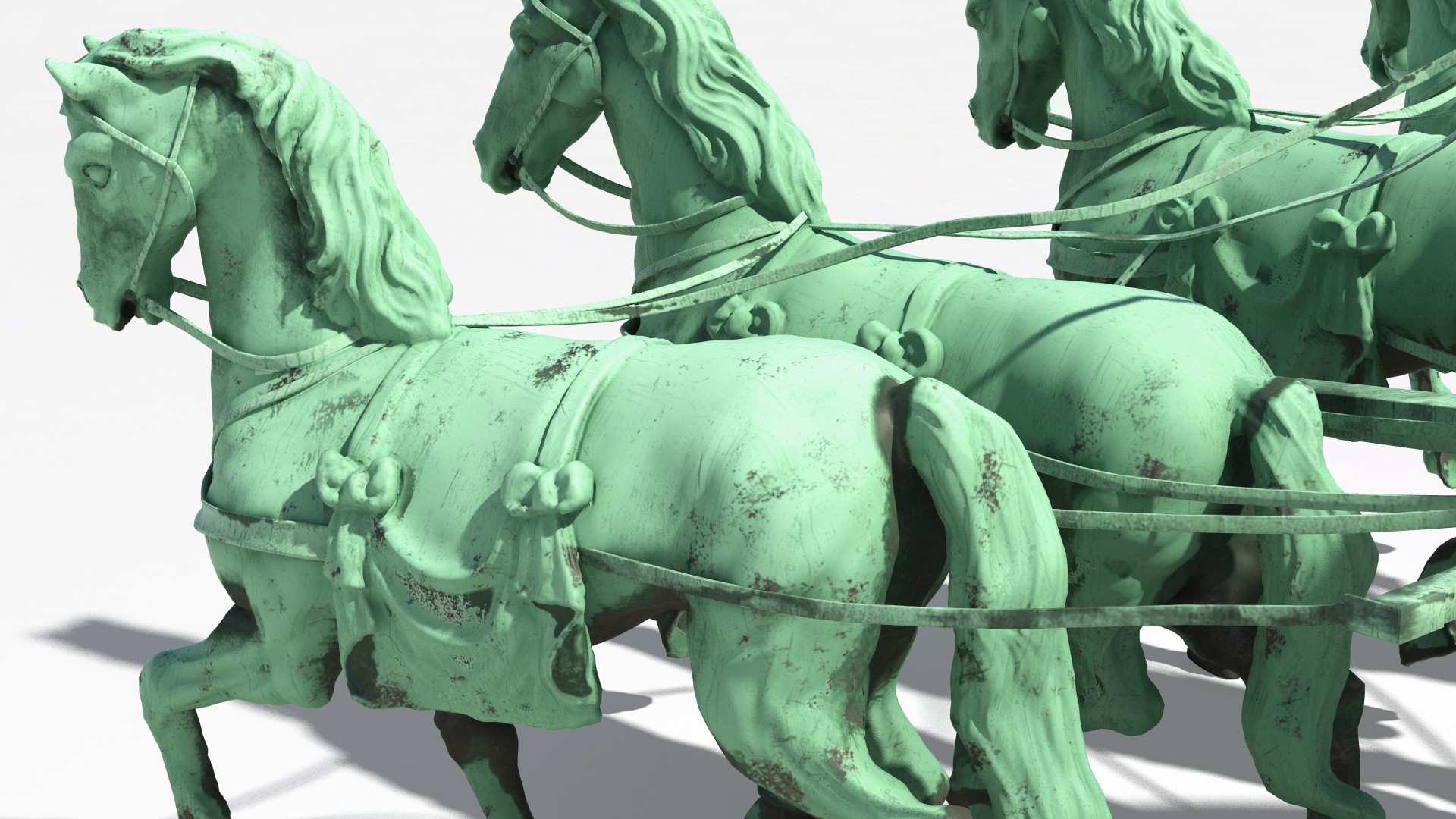 3D Quadriga Chariot Statue model