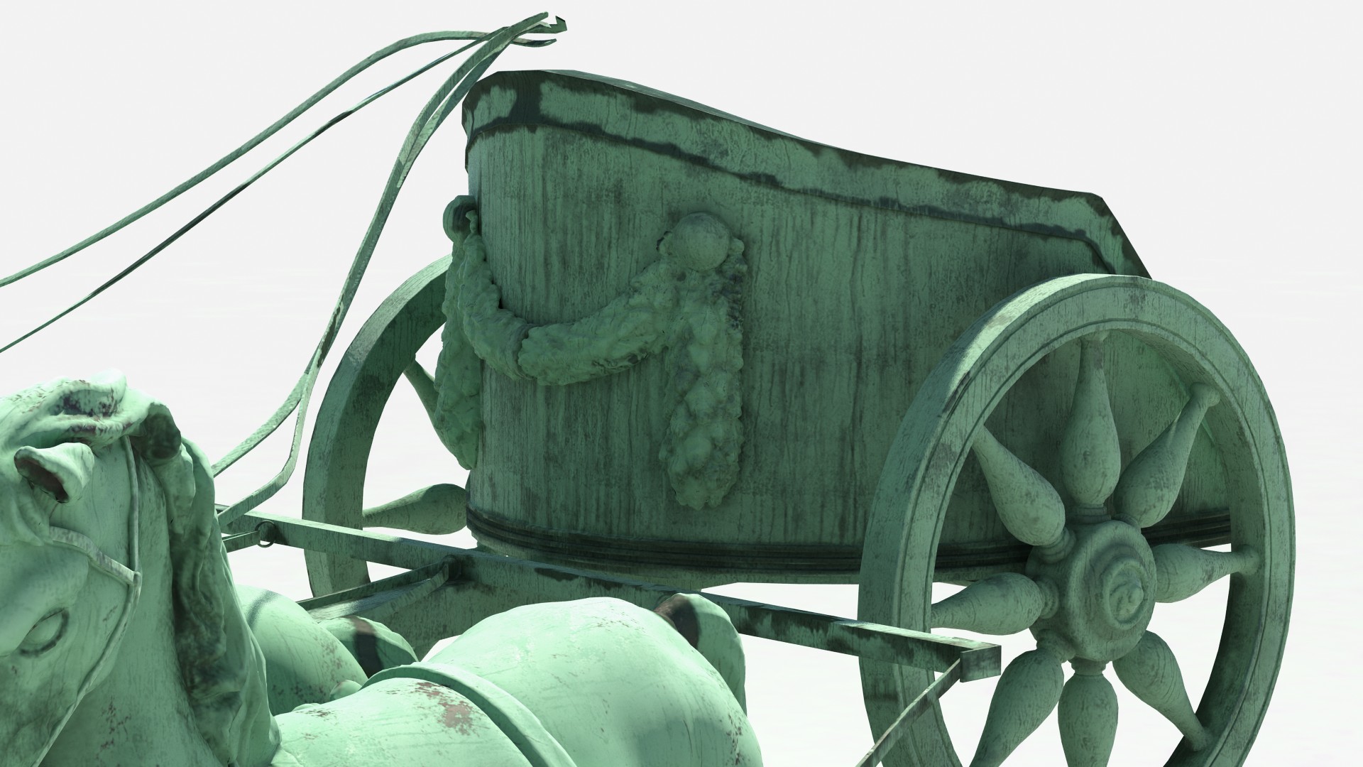 3D Quadriga Chariot Statue model