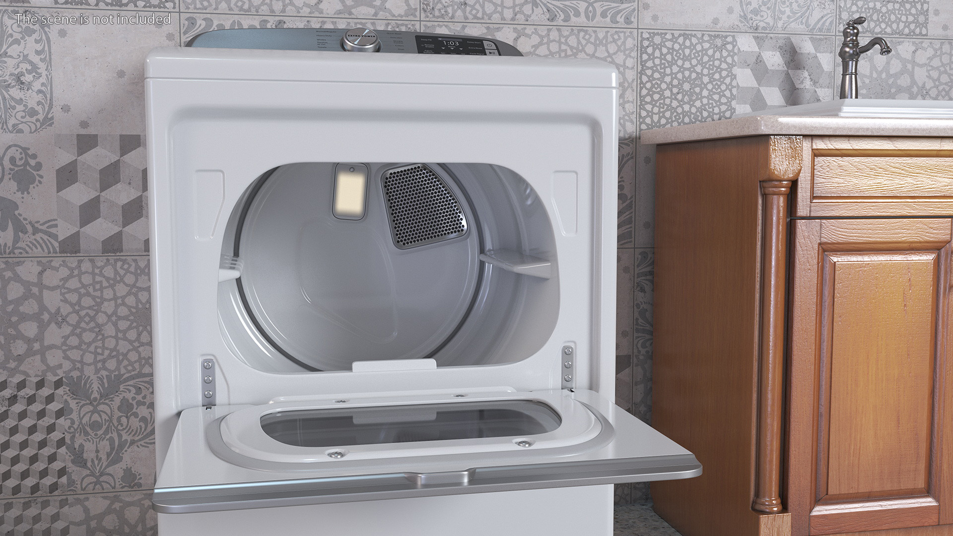 3D model Top Load Dryer Machine Maytag White