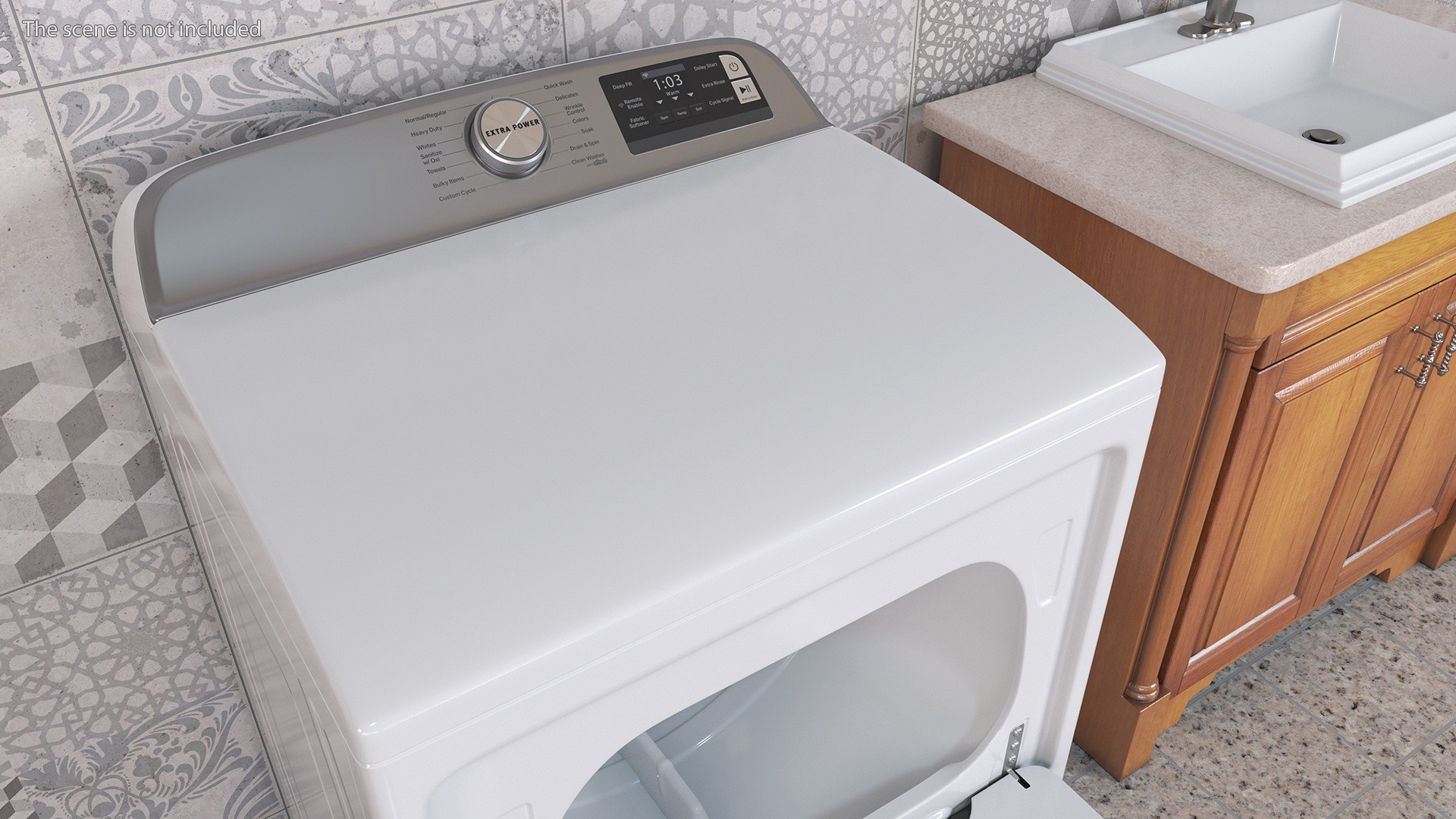 3D model Top Load Dryer Machine Maytag White