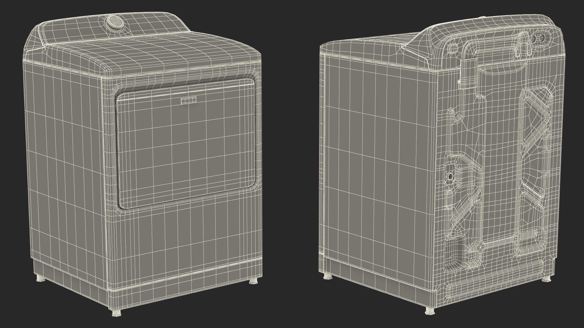 3D model Top Load Dryer Machine Maytag White