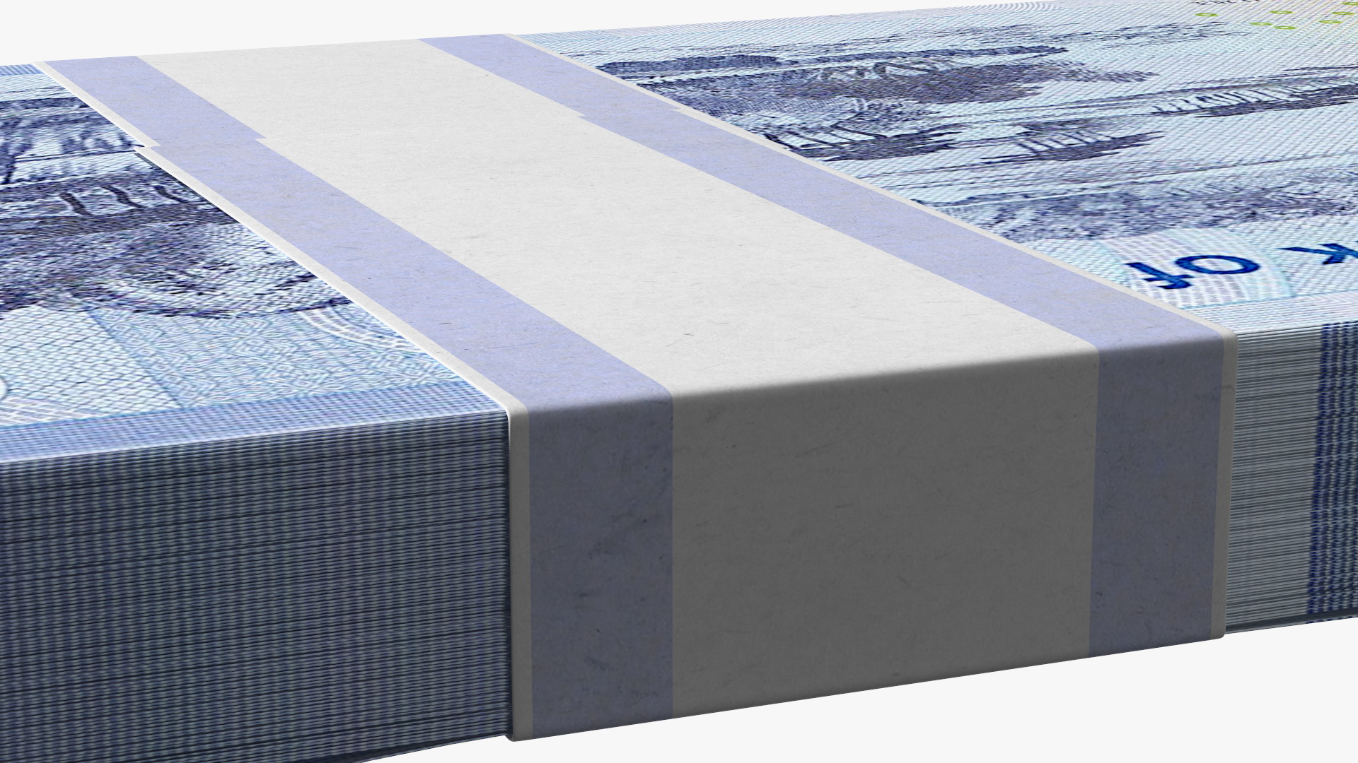 South Korean 1000 Won Banknote Bundle 3D