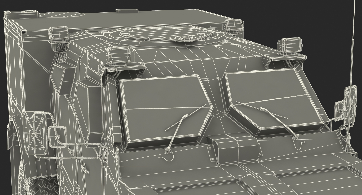 3D Oshkosh M ATV Medical Vehicle Rigged