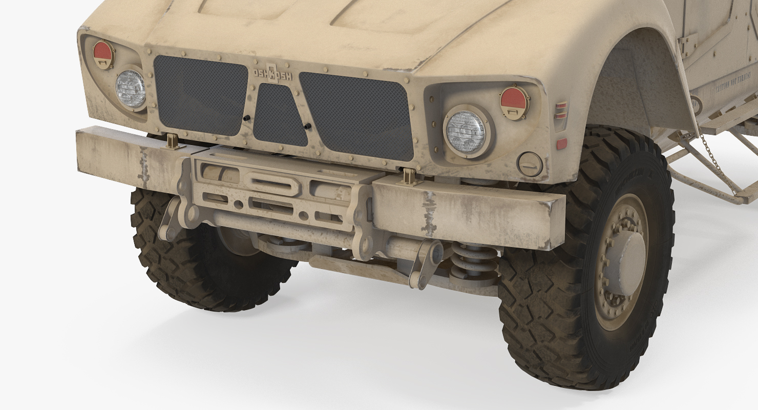 3D Oshkosh M ATV Medical Vehicle Rigged
