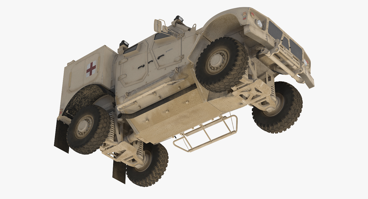 3D Oshkosh M ATV Medical Vehicle Rigged