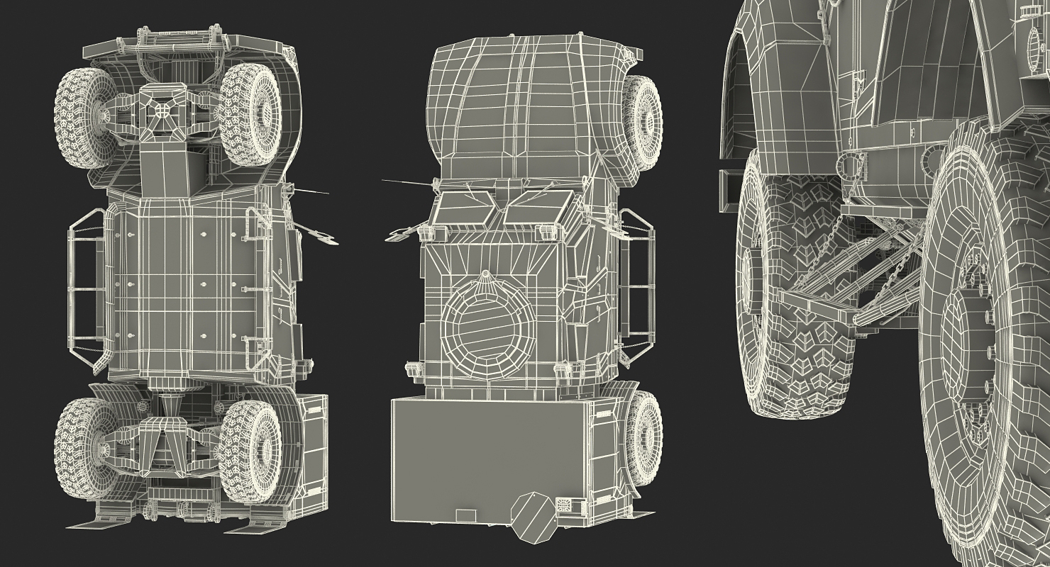 3D Oshkosh M ATV Medical Vehicle Rigged