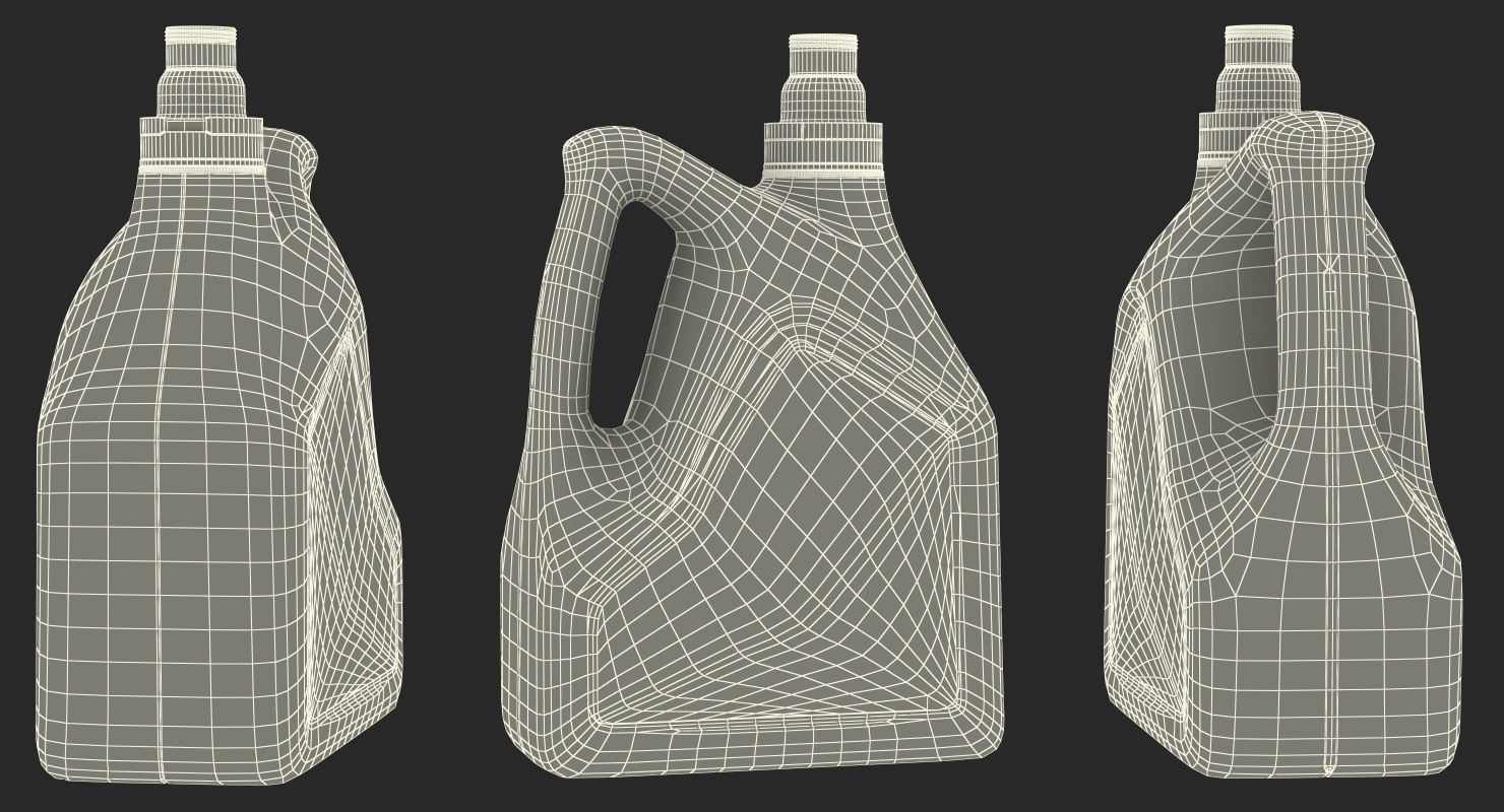 3D Oppened 4L Mobil Motor Oil Bottle model