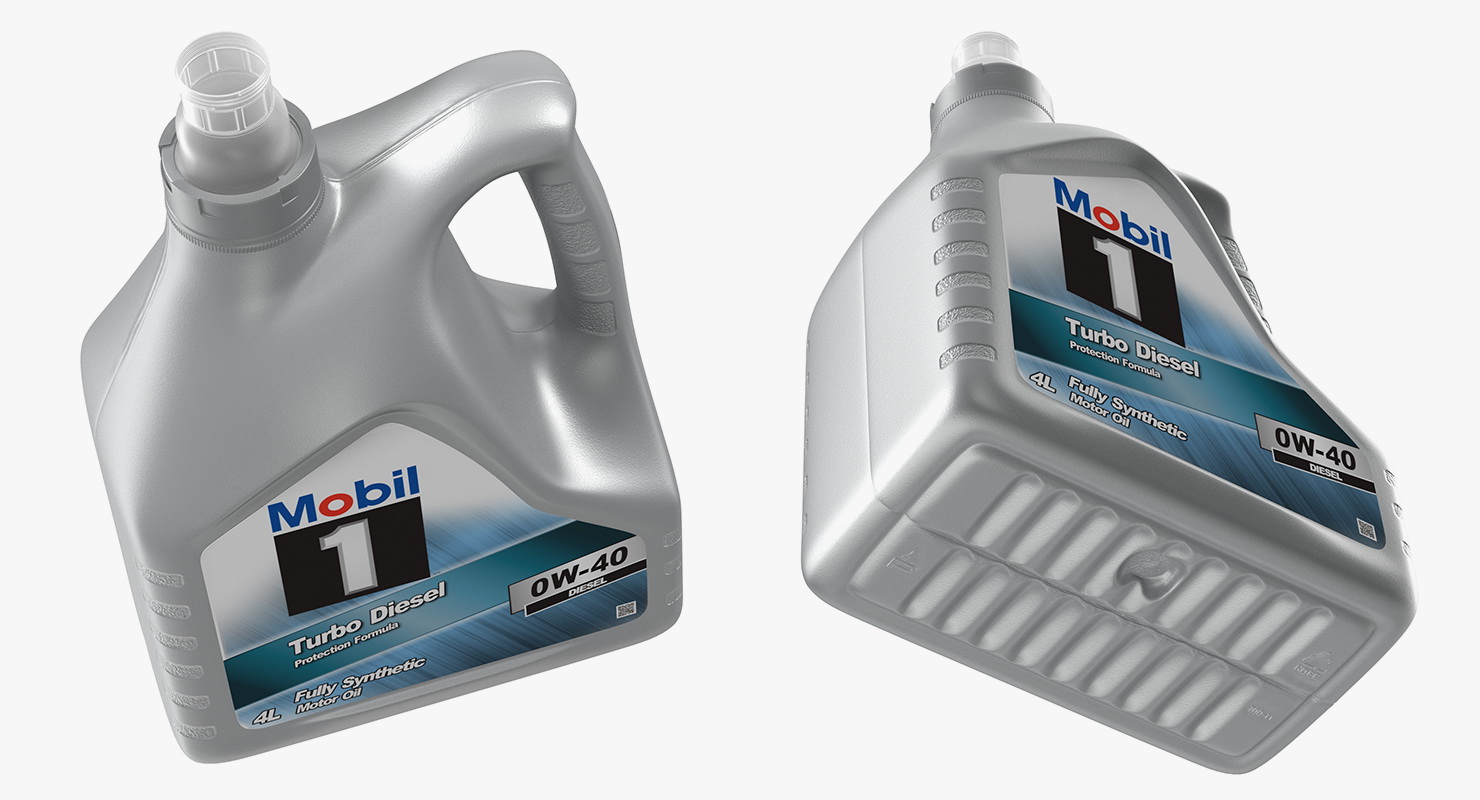 3D Oppened 4L Mobil Motor Oil Bottle model