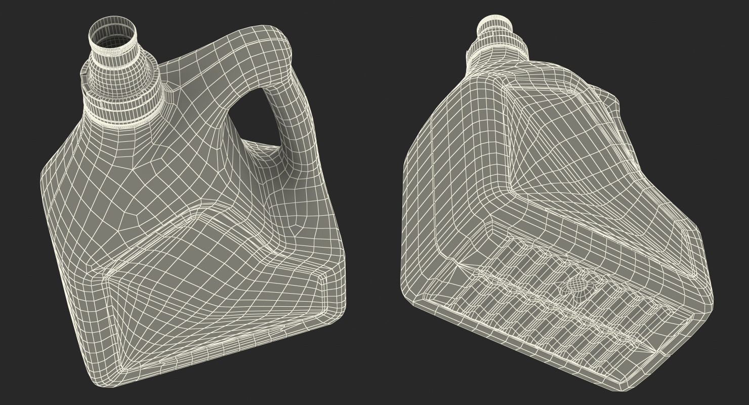 3D Oppened 4L Mobil Motor Oil Bottle model