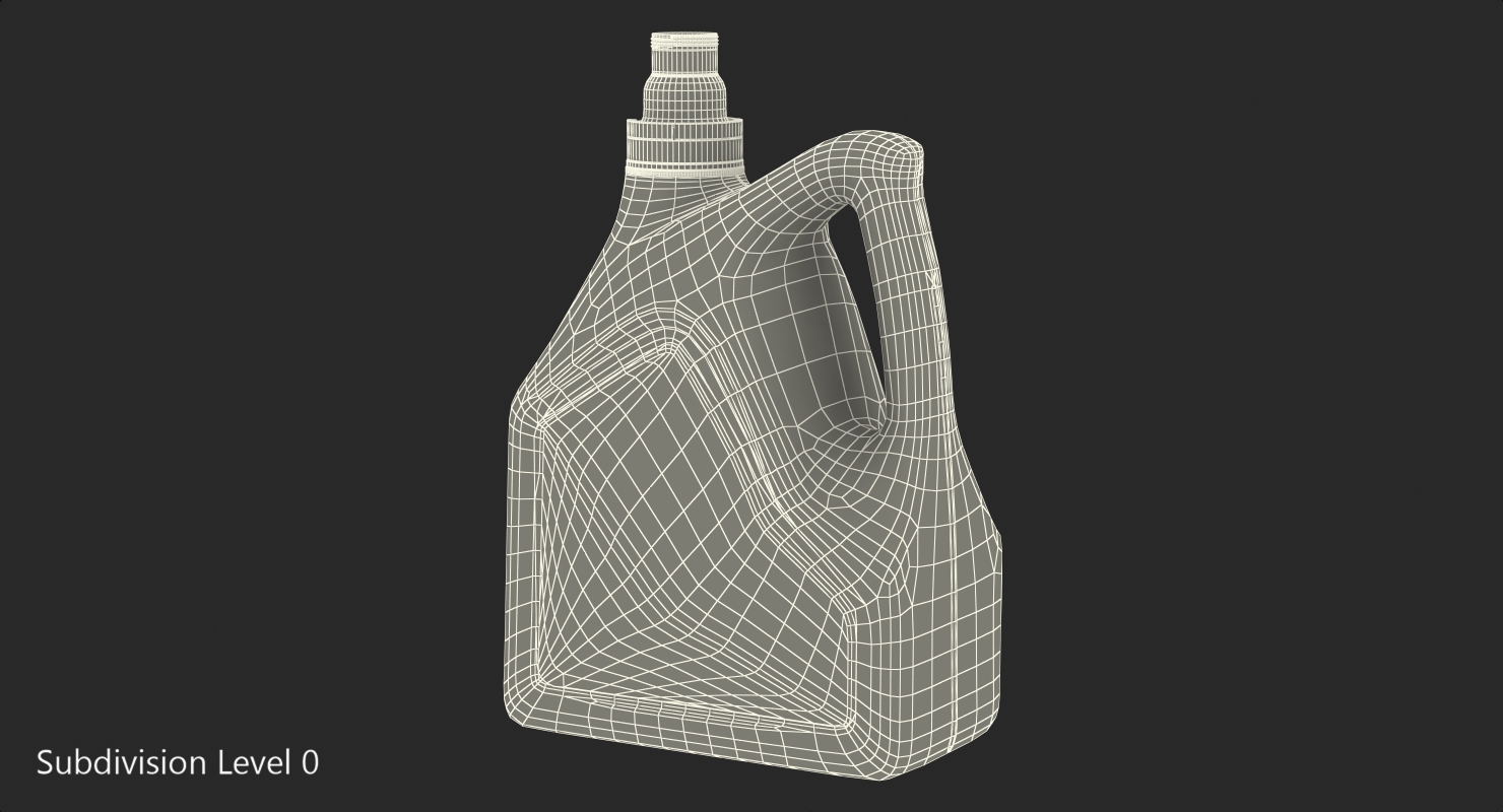 3D Oppened 4L Mobil Motor Oil Bottle model