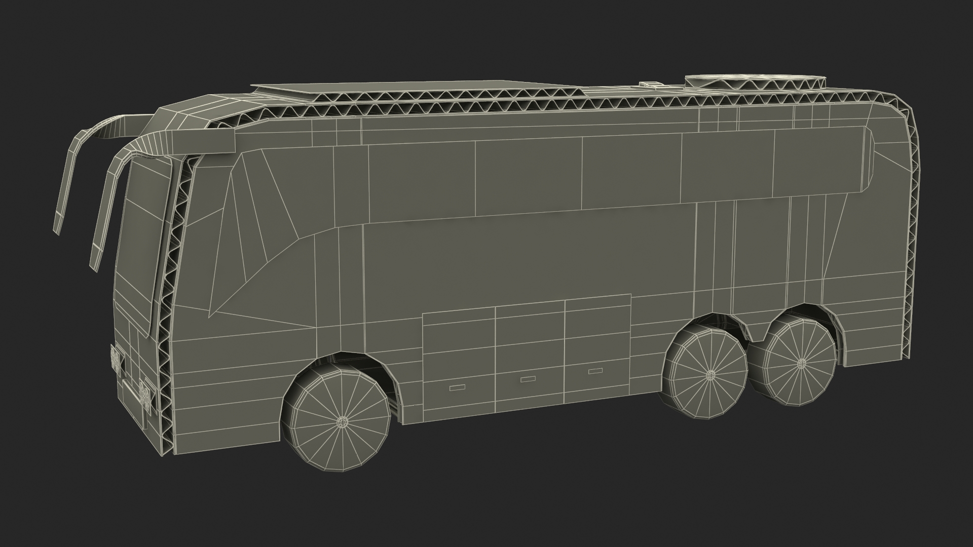 Cardboard Toy Bus 3D