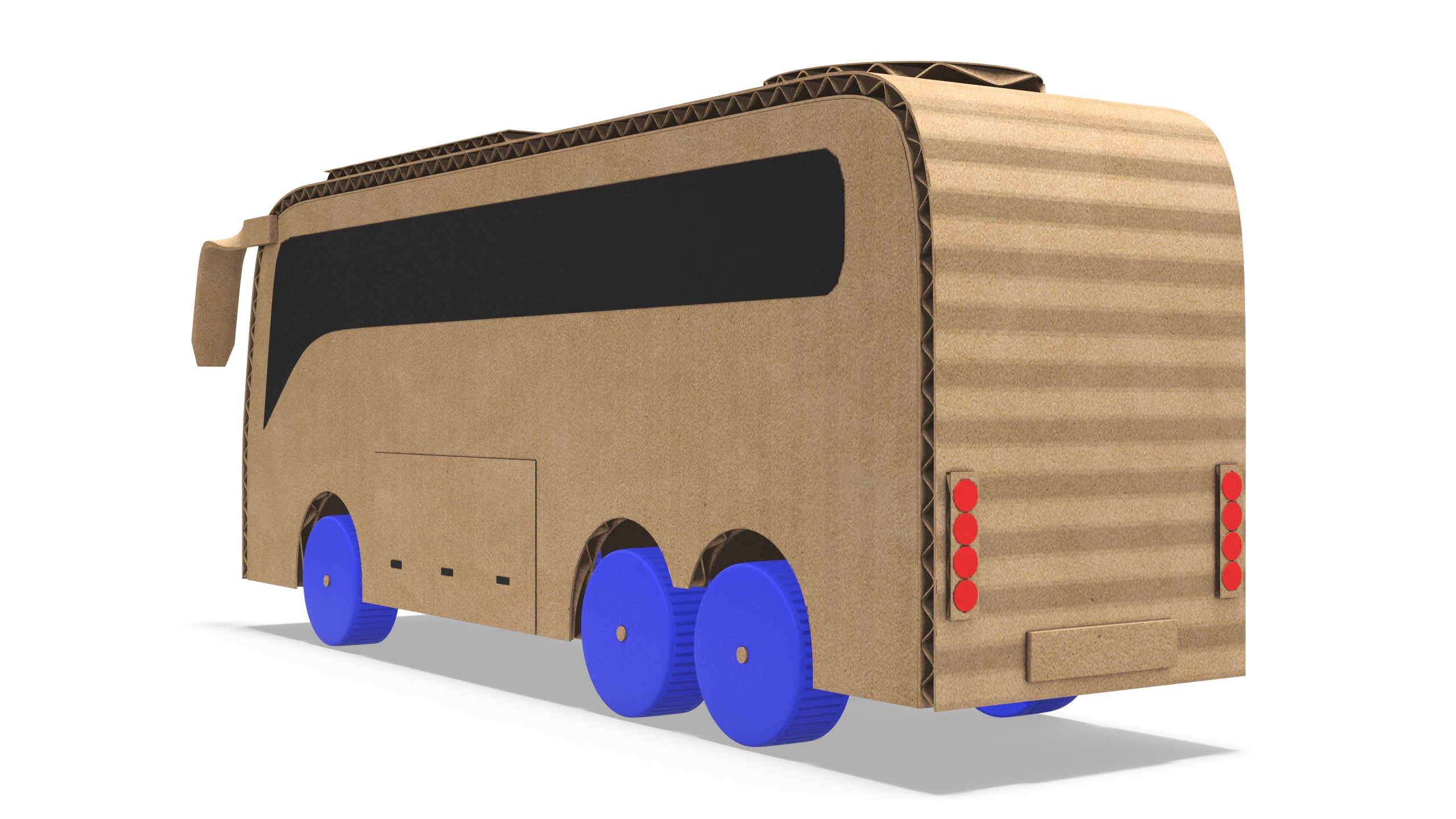 Cardboard Toy Bus 3D