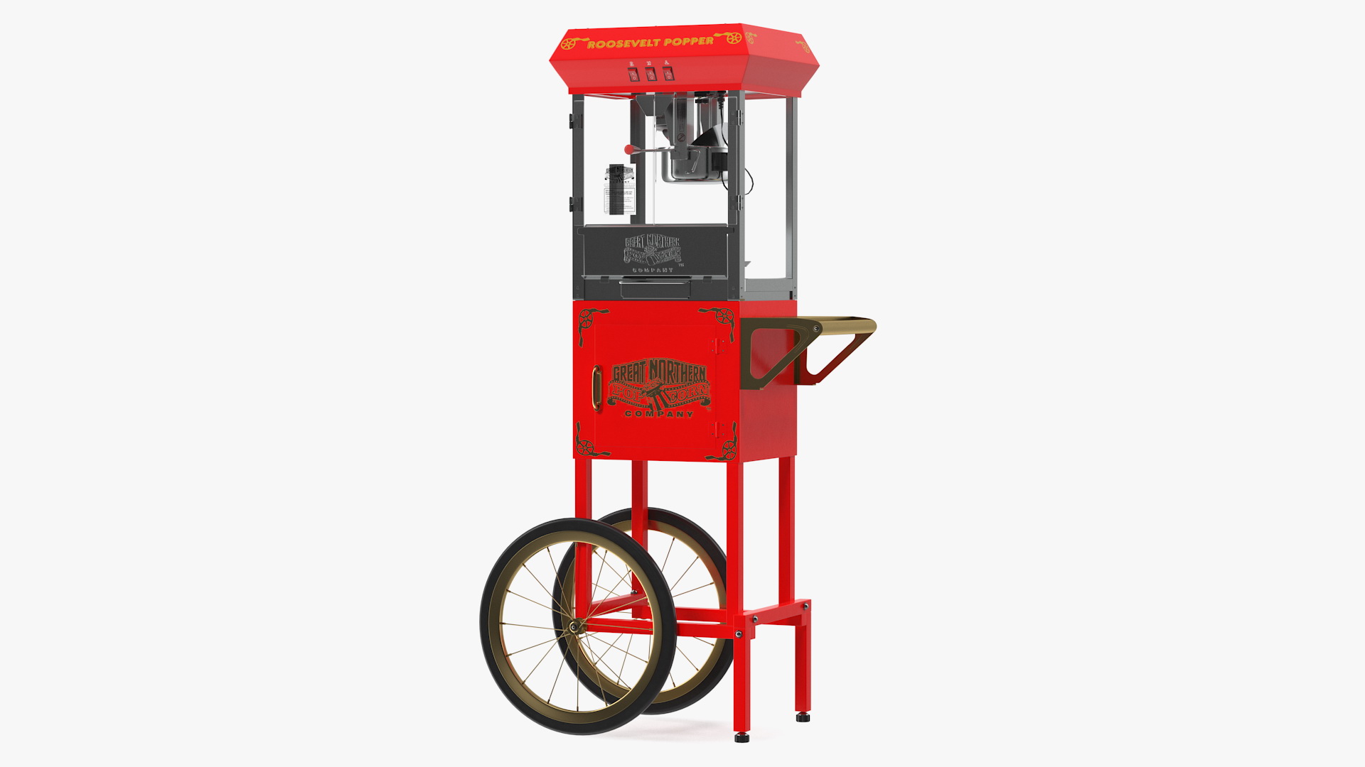3D Great Northern Carnival Popcorn Popper Cart model