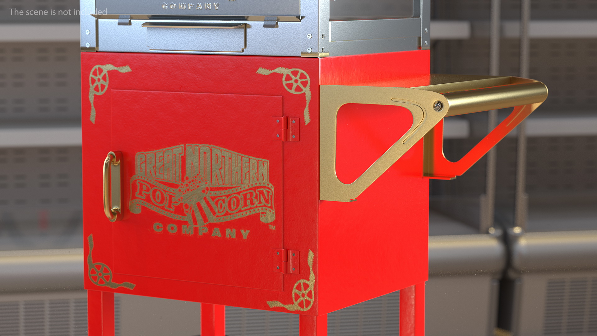 3D Great Northern Carnival Popcorn Popper Cart model