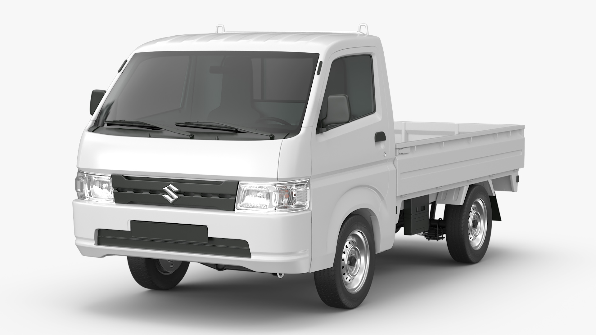 3D White Carry Truck by Suzuki Simplified model