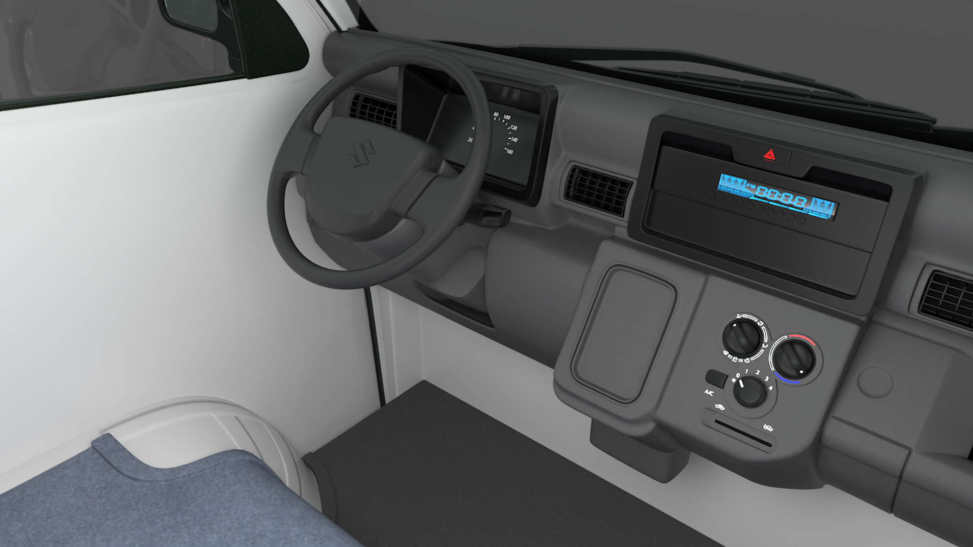 3D White Carry Truck by Suzuki Simplified model