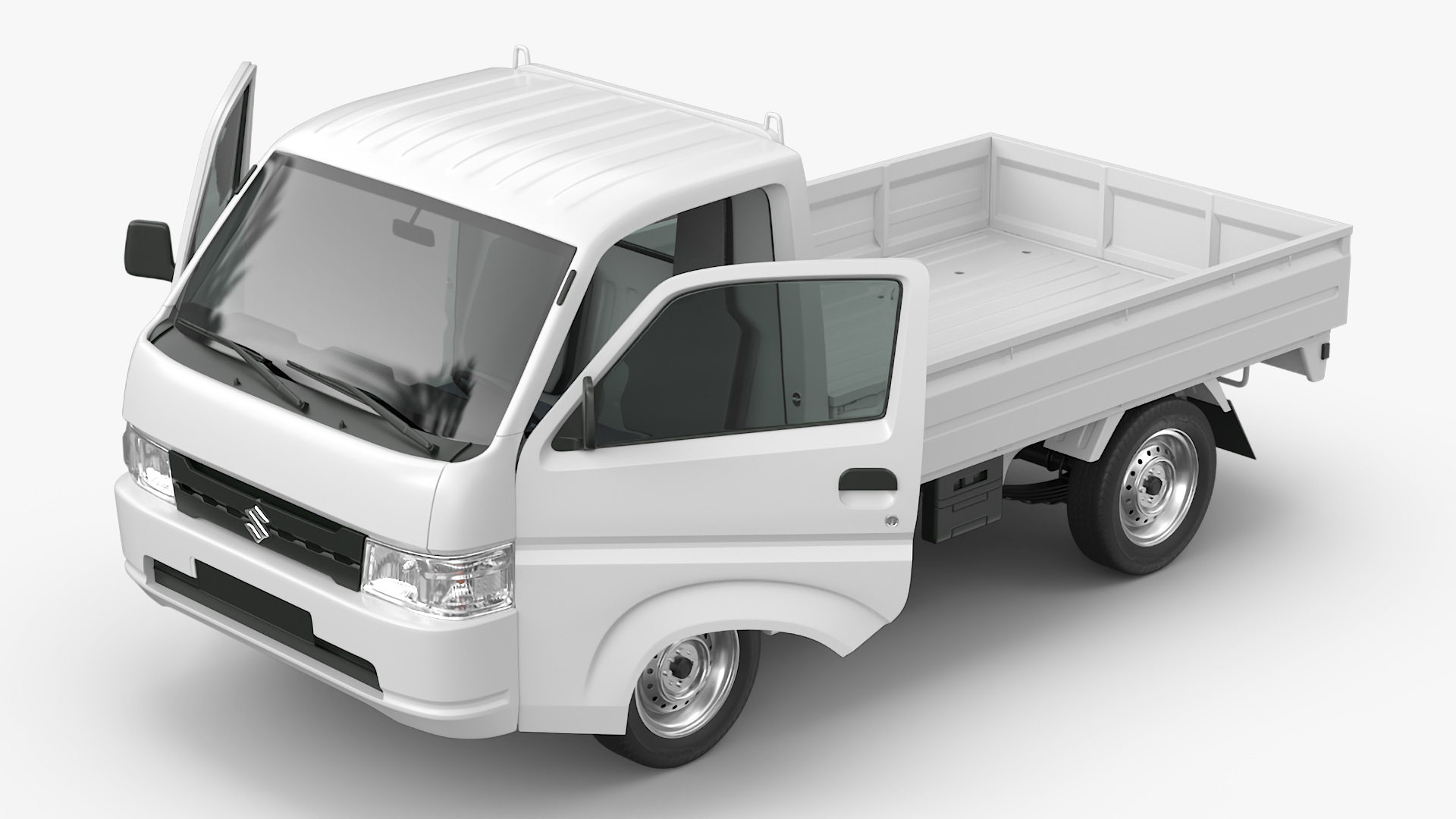 3D White Carry Truck by Suzuki Simplified model