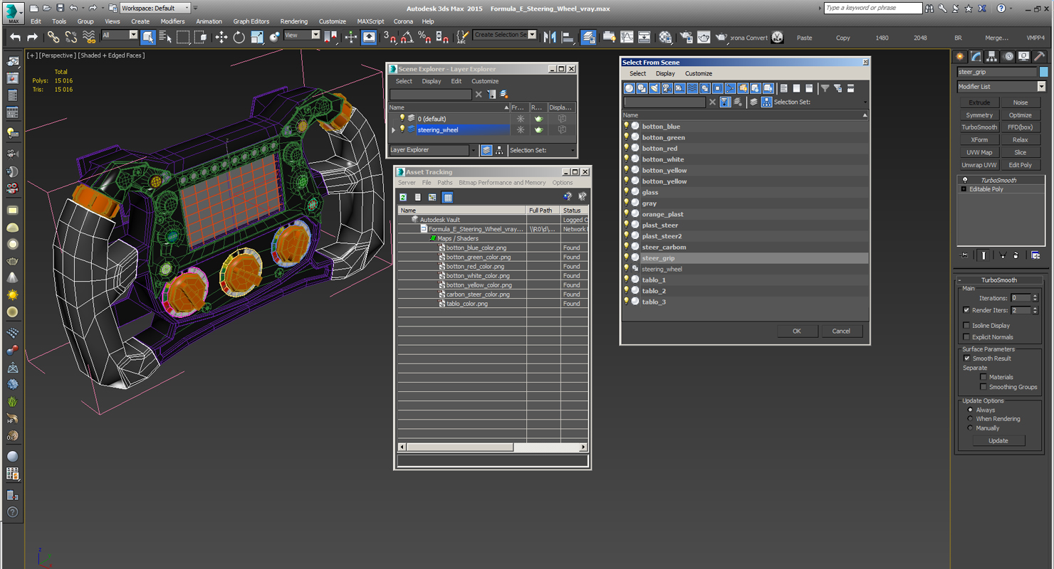 Formula E Steering Wheel 3D model