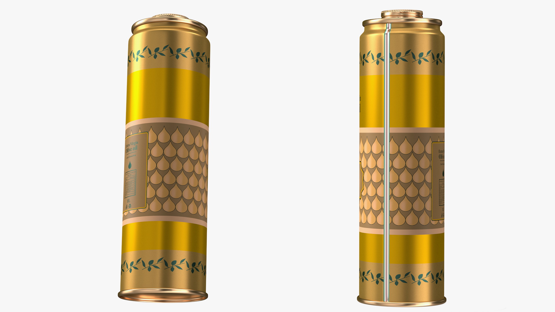 3D model Olive Oil 1 Litre Tin Can