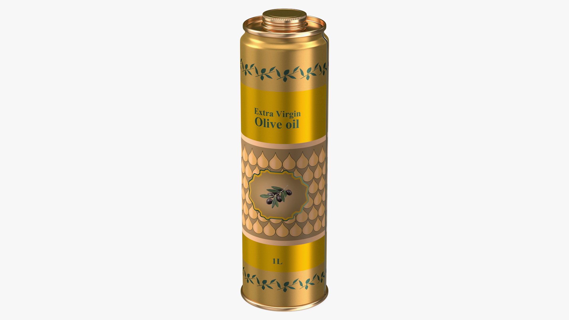 3D model Olive Oil 1 Litre Tin Can