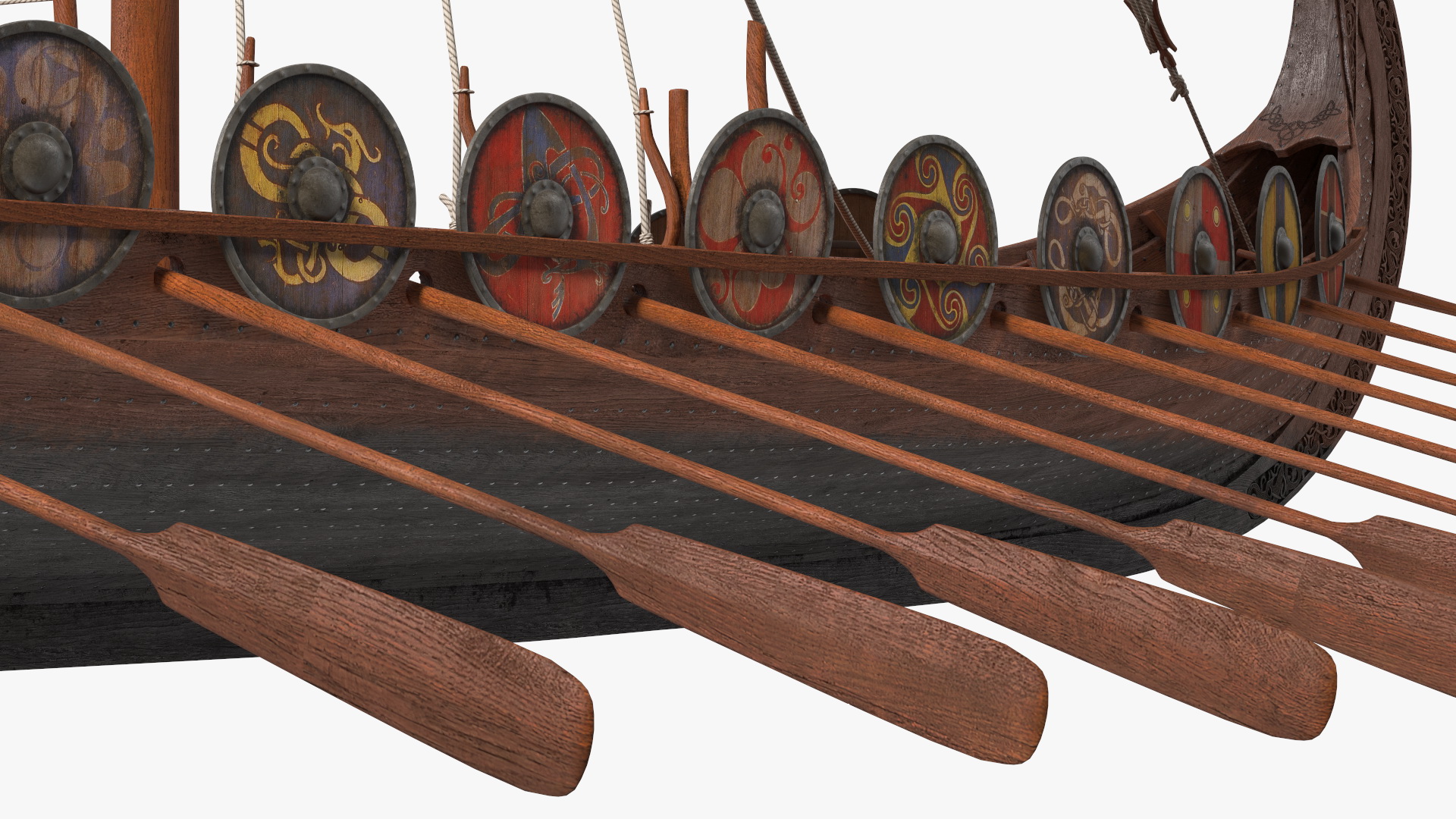 3D Viking Drakkar Rigged
