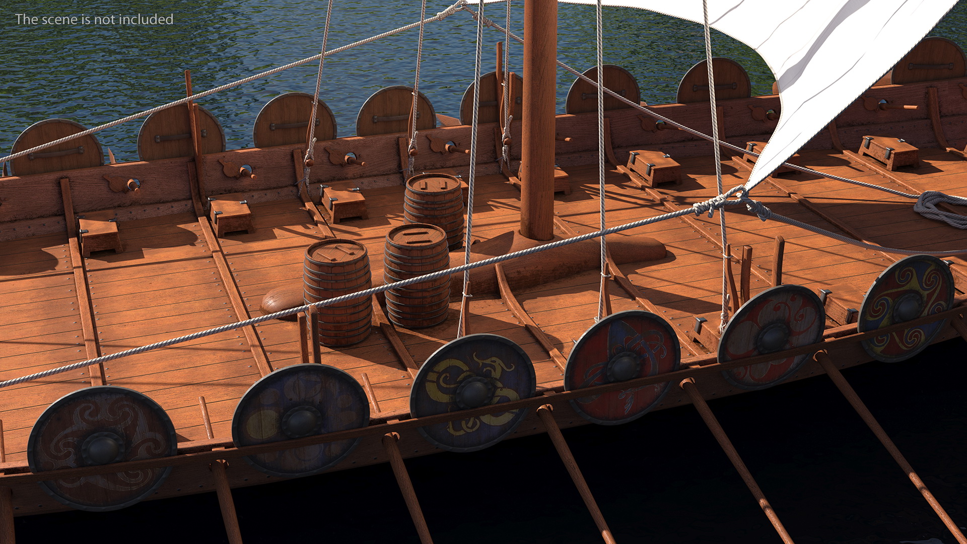 3D Viking Drakkar Rigged