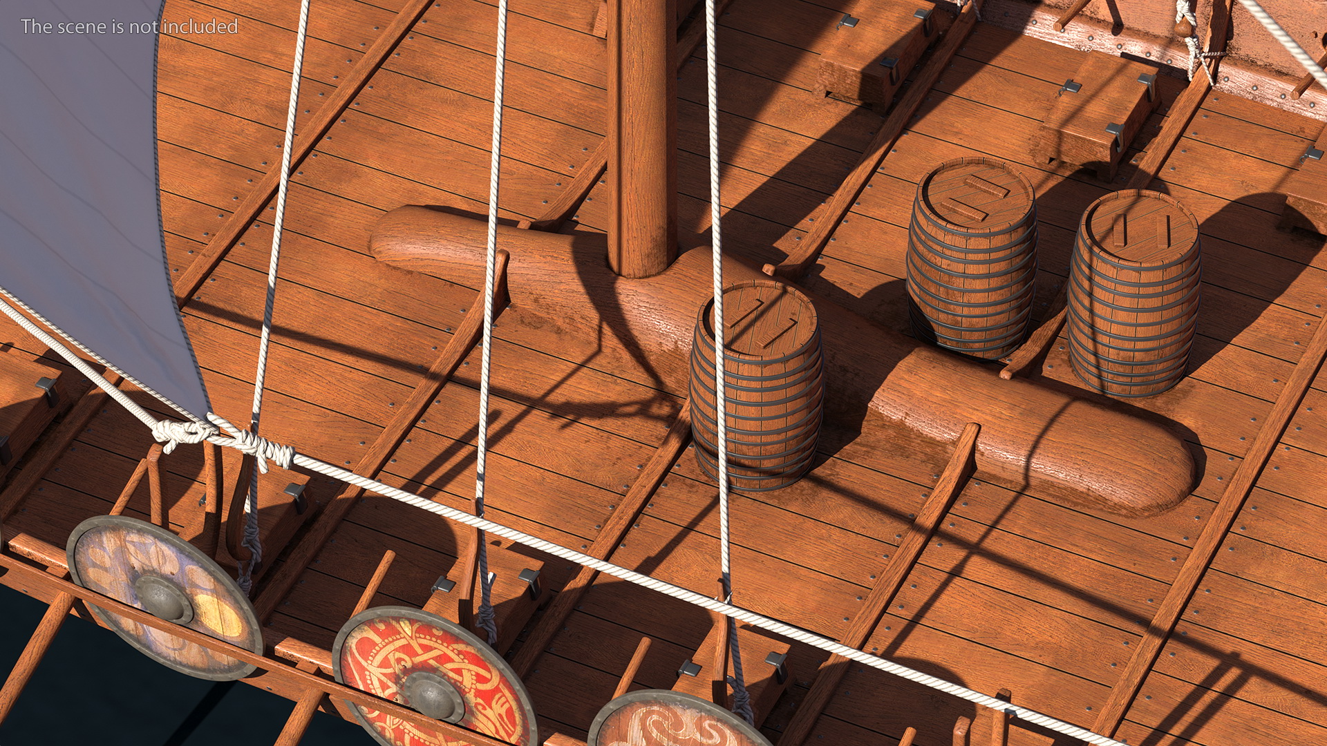3D Viking Drakkar Rigged