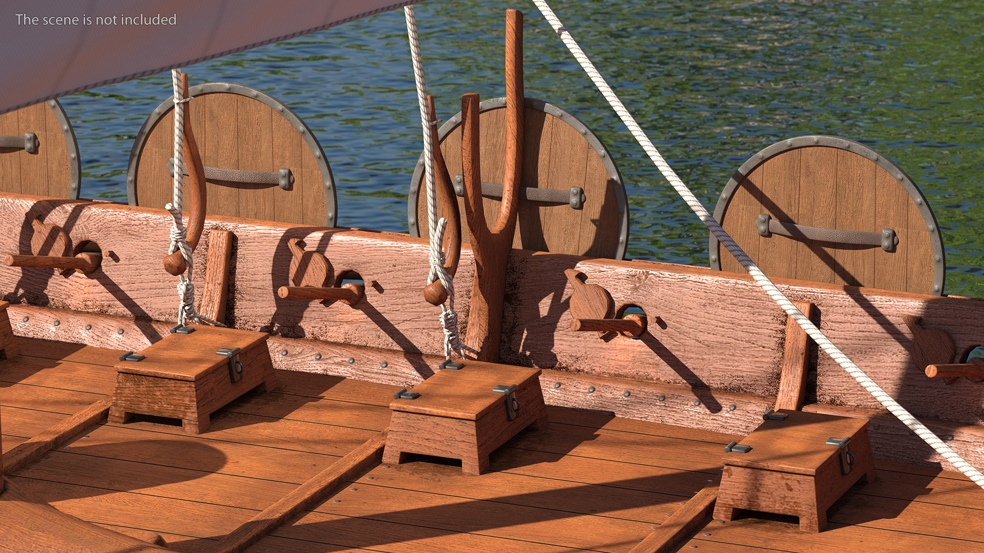 3D Viking Drakkar Rigged