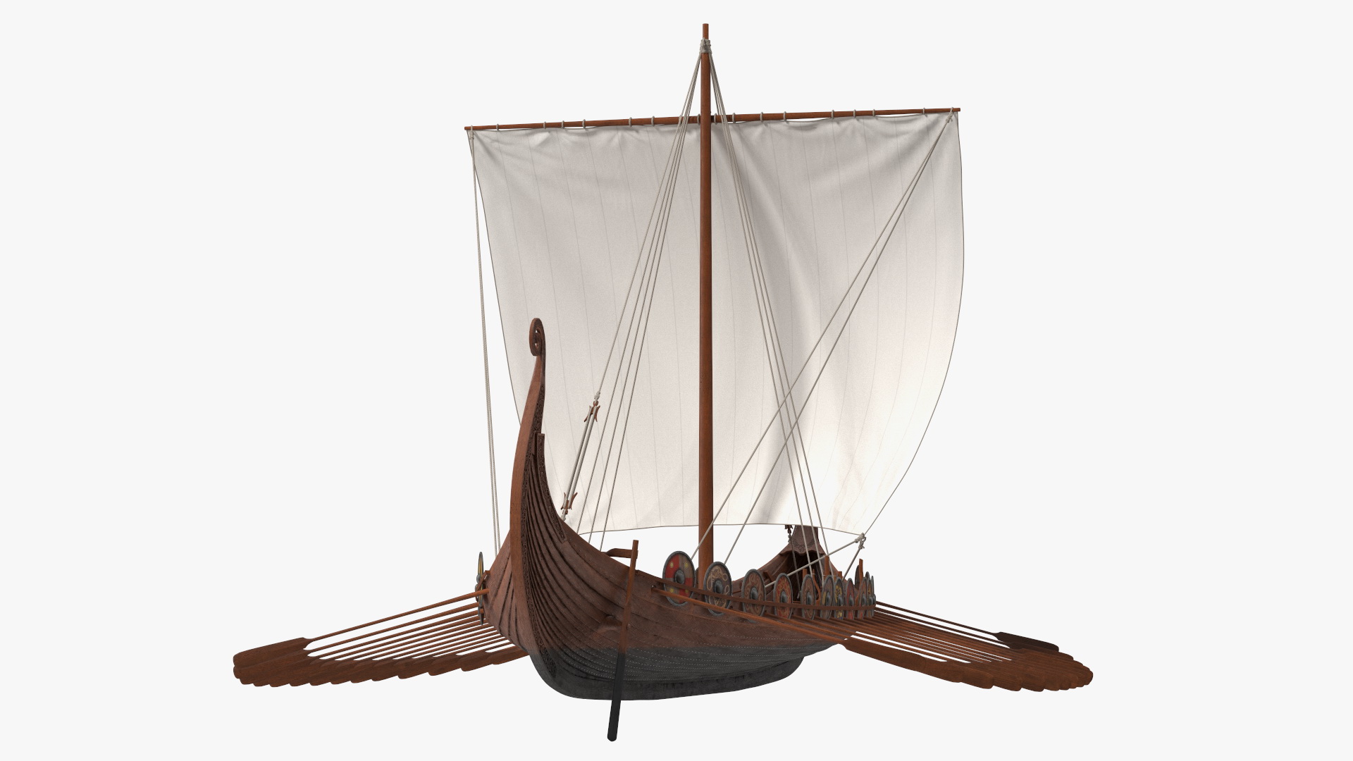 3D Viking Drakkar Rigged